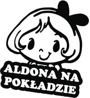 Nálepka ALDONA V AUTE do auta 18x15 farieb Nálepka ALDONA V AUTE do auta 18x15 farieb