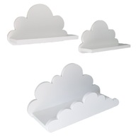Regál Cloud, sada 3 ks značkových políc Venezia do detskej izby