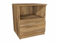 Retro drevený nočný stolík 40x40cm so zásuvkou