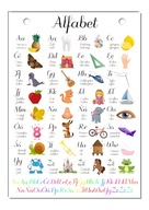 ALPHABET náučná tabuľa na učenie písmen A4 ALPHABET náučná tabuľa na učenie písmen A4