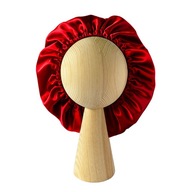 Saténová čiapka do vlasov OMO červená