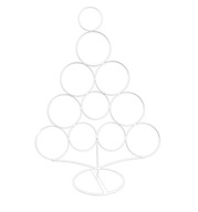 BIELY vianočný stromček s obrúčkami + STOJAN