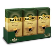 Zrnková káva Jacobs Crema 3x 1kg (3x 1000g) intenzita 3/6