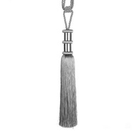 Strieborná strapcová šnúrka na zaväzovanie záclon, 78 cm Strieborná strapcová šnúrka na zaväzovanie záclon, 78 cm
