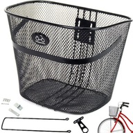 Predný košík na bicykel - Čierny - potiahnutý Predný košík na bicykel - Čierny - potiahnutý
