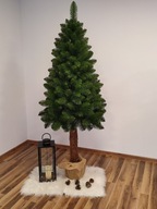 Umelý vianočný stromček na kmeni Zelená borovica 160cm