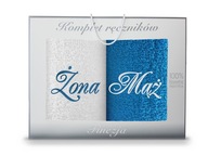 SADA 2x UTERÁK 70x140 MANŽELKA MANŽELKA VYŠÍVACÍ DARČEK SADA 2x UTERÁK 70x140 MANŽELKA MANŽELKA VYŠÍVACÍ DARČEK