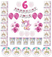 Sada balónikov Unicorn 6 narodeninových dekorácií Sada balónikov Unicorn 6 narodeninových dekorácií