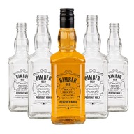 Sada 5x DANIELS BOTTLE 500 ml BIMBER potlač na whisky koňak so skrutkovacím uzáverom Sada 5x DANIELS BOTTLE 500 ml BIMBER potlač na whisky koňak so skrutkovacím uzáverom