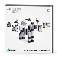 MAGNETICKÉ BLOKY PIXIO BLACK & WHITE ANIMALS
