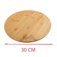 Drevená bambusová doska 30 cm veľká, okrúhla, otočná na misky na pizzu Drevená bambusová doska 30 cm veľká, okrúhla, otočná na misky na pizzu