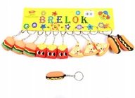 KEYRING DARČEK GADGET FAST FOOD PIZZA HAMBURGER SET 12 kusov KEYRING DARČEK GADGET FAST FOOD PIZZA HAMBURGER SET 12 kusov