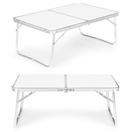 Malý turistický piknikový stôl 60x40cm biely