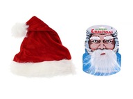Súprava Santa Claus, klobúk brada 2ks