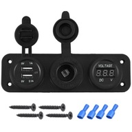 NABÍJACIA ZÁSUVKA 2x USB 2.1A 1A VOLTMETER 12V NABÍJACIA ZÁSUVKA 2x USB 2.1A 1A VOLTMETER 12V