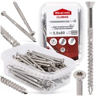 NEREZOVÉ PALUBOVÉ SKRUTKY PRE INOX DOSKY A2 5X80 NEREZOVÉ PALUBOVÉ SKRUTKY PRE INOX DOSKY A2 5X80