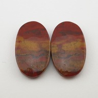 Jasper Cherry Creek pár kabošonov ~2,3x1,4 cm 11 Jasper Cherry Creek pár kabošonov ~2,3x1,4 cm 11