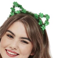 ZELENÁ ČELENKA SAINT PATRICK CAT EARS CLOVER ZELENÁ ČELENKA SAINT PATRICK CAT EARS CLOVER