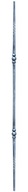 Kovaný kovový stĺpik fi 12, ozdobný oceľový stĺpik