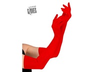 Dlhé červené karnevalové rukavice, 60 cm