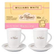 Sir William's White 50 x 1,8 g a 2 250 ml šálky s viečkami a podšálkami Sir William's White 50 x 1,8 g a 2 250 ml šálky s viečkami a podšálkami