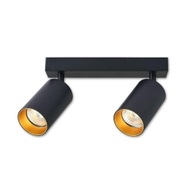 Nástenné svietidlo GU10 LED Eris Gold, 2x pohyblivé, čierne Nástenné svietidlo GU10 LED Eris Gold, 2x pohyblivé, čierne
