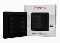 Heatit Z-Push 8x nástenné tlačidlo, čierna Z-vlna