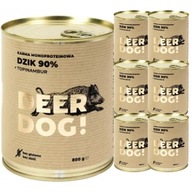 Jeleň pre psov DIVOKÉ + TOPINAMBUR konzerva mokré krmivo pre psov 800 G 93% MÄSO