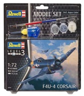 Stavebnica modelu Revell F4U-4 Corsair, lepidlo, farby
