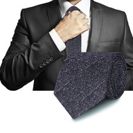 Elegantná pánska klasická tmavomodrá melange kravata