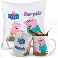 SÚPRAVA PEPPA PIG HRNEK + VANKÚŠ + MENO SÚPRAVA PEPPA PIG HRNEK + VANKÚŠ + MENO