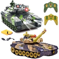 BOJOVÝ SET VOJNOVÝ TANK RC TANKY NA DIAĽKOVÉ OVLÁDANIE 2 ks. LED EFEKTY BOJOVÝ SET VOJNOVÝ TANK RC TANKY NA DIAĽKOVÉ OVLÁDANIE 2 ks. LED EFEKTY