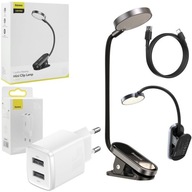 Bezdrôtová LED stolná lampa s klipom, vstavaná batéria + nabíjačka Bezdrôtová LED stolná lampa s klipom, vstavaná batéria + nabíjačka