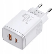 RÝCHLA SIEŤOVÁ NABÍJAČKA PRE BASEUS QC TELEFÓN 2x USB USB-C PD 20W 3A RÝCHLA SIEŤOVÁ NABÍJAČKA PRE BASEUS QC TELEFÓN 2x USB USB-C PD 20W 3A