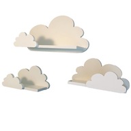 Poličky Fantasy Extra cloud plávajúce na stene do detskej izby Poličky Fantasy Extra cloud plávajúce na stene do detskej izby