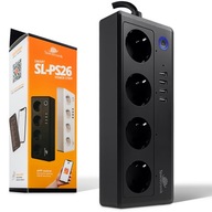 Spacetronik wifi pásik 4x 230V USB SL-PS26B Tuya Spacetronik wifi pásik 4x 230V USB SL-PS26B Tuya