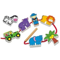 VIGA Drevené navliekacie bloky ZOO VIGA Drevené navliekacie bloky ZOO