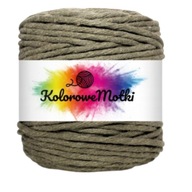 Bavlnená šnúrka pre Macrame Khaki 100m 5mm Bavlnená šnúrka pre Macrame Khaki 100m 5mm