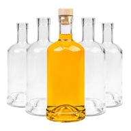 SET 5 kusov TADEK sklenené fľaše 500 ml 0,5 l na tinktúry, víno, likér, džús SET 5 kusov TADEK sklenené fľaše 500 ml 0,5 l na tinktúry, víno, likér, džús