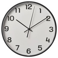 IKEA PLUTTIS Nástenné hodiny 28cm čierne tiché mecha IKEA PLUTTIS Nástenné hodiny 28cm čierne tiché mecha