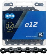 KMC e12 Čierna reťaz na bicykel 12 rýchlostí 130 E-BIKE + klip KMC e12 Čierna reťaz na bicykel 12 rýchlostí 130 E-BIKE + klip
