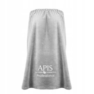 Kozmetická tunika APIS šedé velúrové mäkké logo