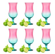 Koktejlové poháre farebných koktailových nápojov