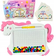 Magnetická tabuľa Montessori MagPad Unicorn pre deti, 75 prvkov Magnetická tabuľa Montessori MagPad Unicorn pre deti, 75 prvkov