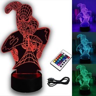 SPIDER-MAN 3D LED NOČNÁ LAMPA RGB FARBY + DIAĽKOVÉ OVLÁDANIE SPIDER-MAN 3D LED NOČNÁ LAMPA RGB FARBY + DIAĽKOVÉ OVLÁDANIE