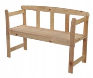 Dvojmiestna drevená záhradná lavica s operadlom