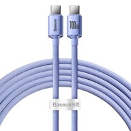Kábel USB-C / USB-C, Baseus Crystal, 5A 100W, 2m Kábel USB-C / USB-C, Baseus Crystal, 5A 100W, 2m