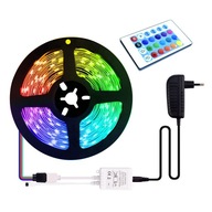 RGB 2835 LED pásik, vodeodolný, 5m, diaľkové ovládanie a napájanie RGB 2835 LED pásik, vodeodolný, 5m, diaľkové ovládanie a napájanie