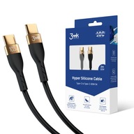 Kábel USB-C Type-C 2m 100W 3mk Hyper Silicone Black