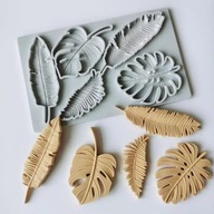Veľká silikónová forma - monstera, listy Veľká silikónová forma - monstera, listy